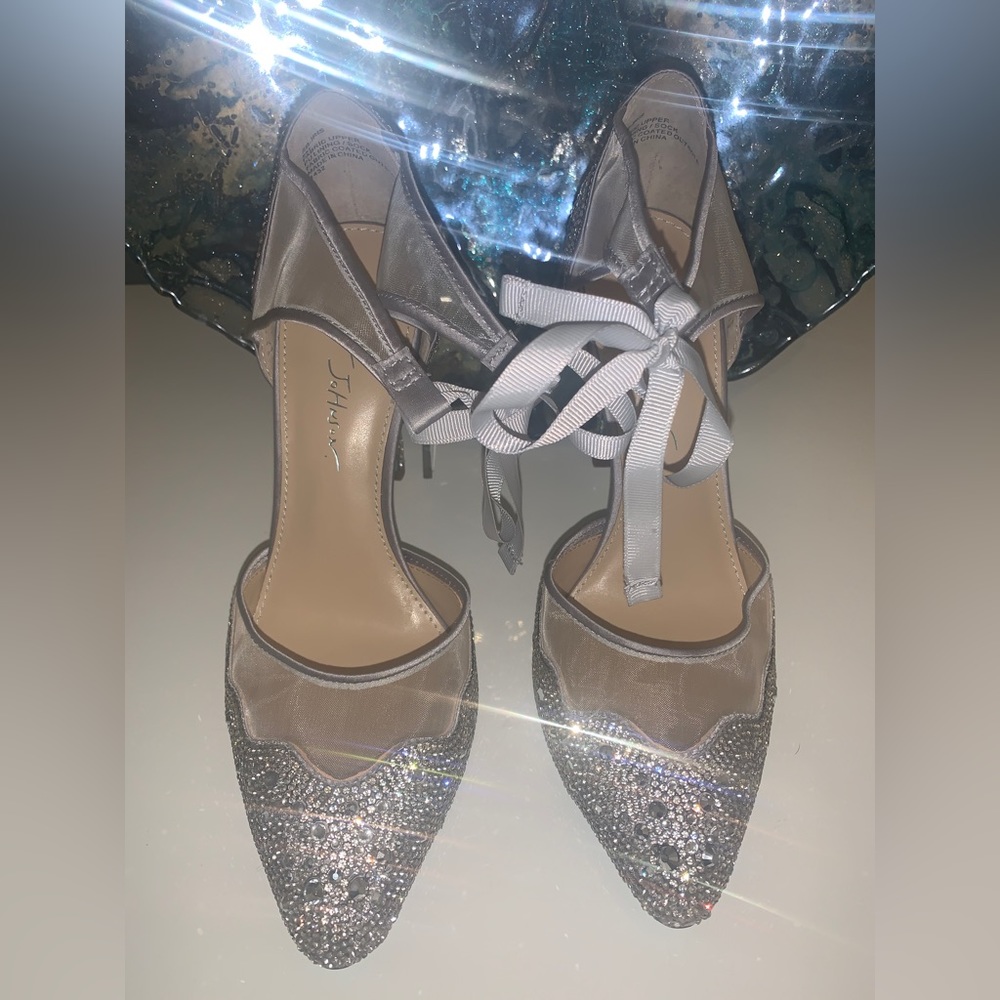 Silver Betsey Johnson Women's Iris Dress Pumps Many Sizes NEW - Picture 6 of 14